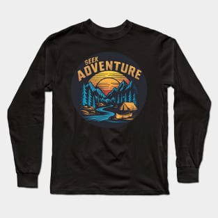 Seek Adventure Hiking and Camping Long Sleeve T-Shirt